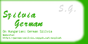 szilvia german business card